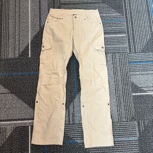 Kuhl Women's 6 Legendary Pants Tan Cargo Roll Up